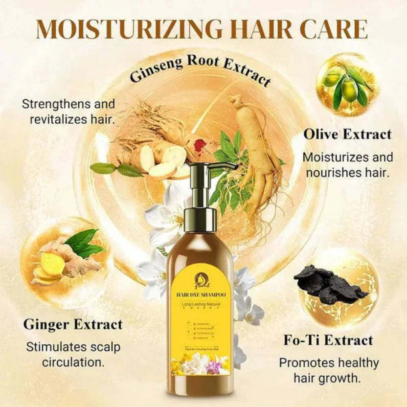 Long lasting natural hair dye shampoo 🔥 Buy 1 Get 1 Free 🔥