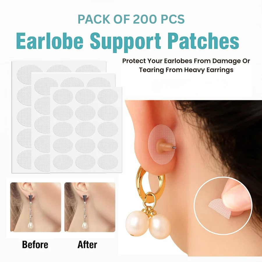 Premium Earlobe Support Patches (200 PCS) Pack of 2