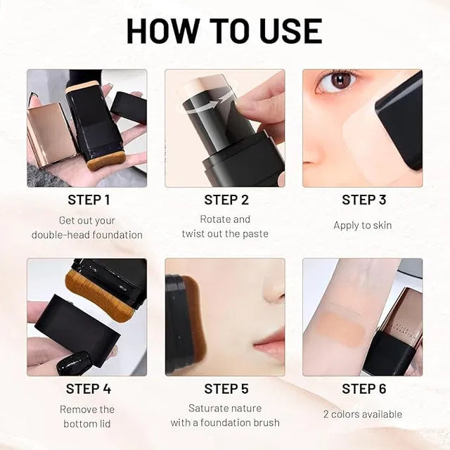 Korean 2 in 1 Glass Skin Foundation Stick (Imported skincare)